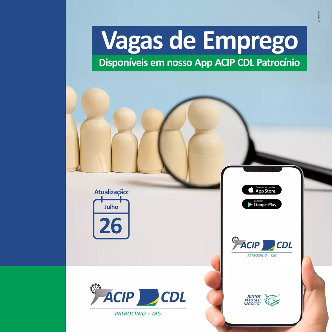 Balcão de empregos ACIP/CDL: Vagas atualizadas